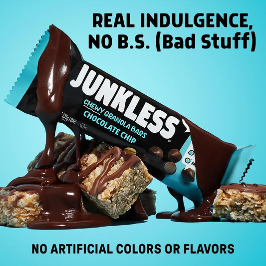 JUNKLESS Chewy Granola Bars Chocolate Chip