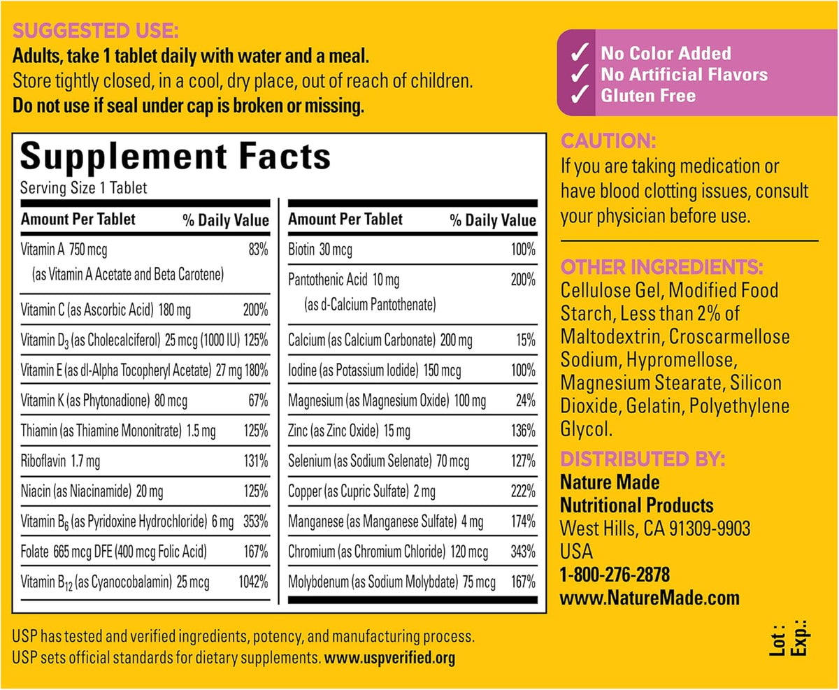 Nature Made Multivitamin for Women 50+
