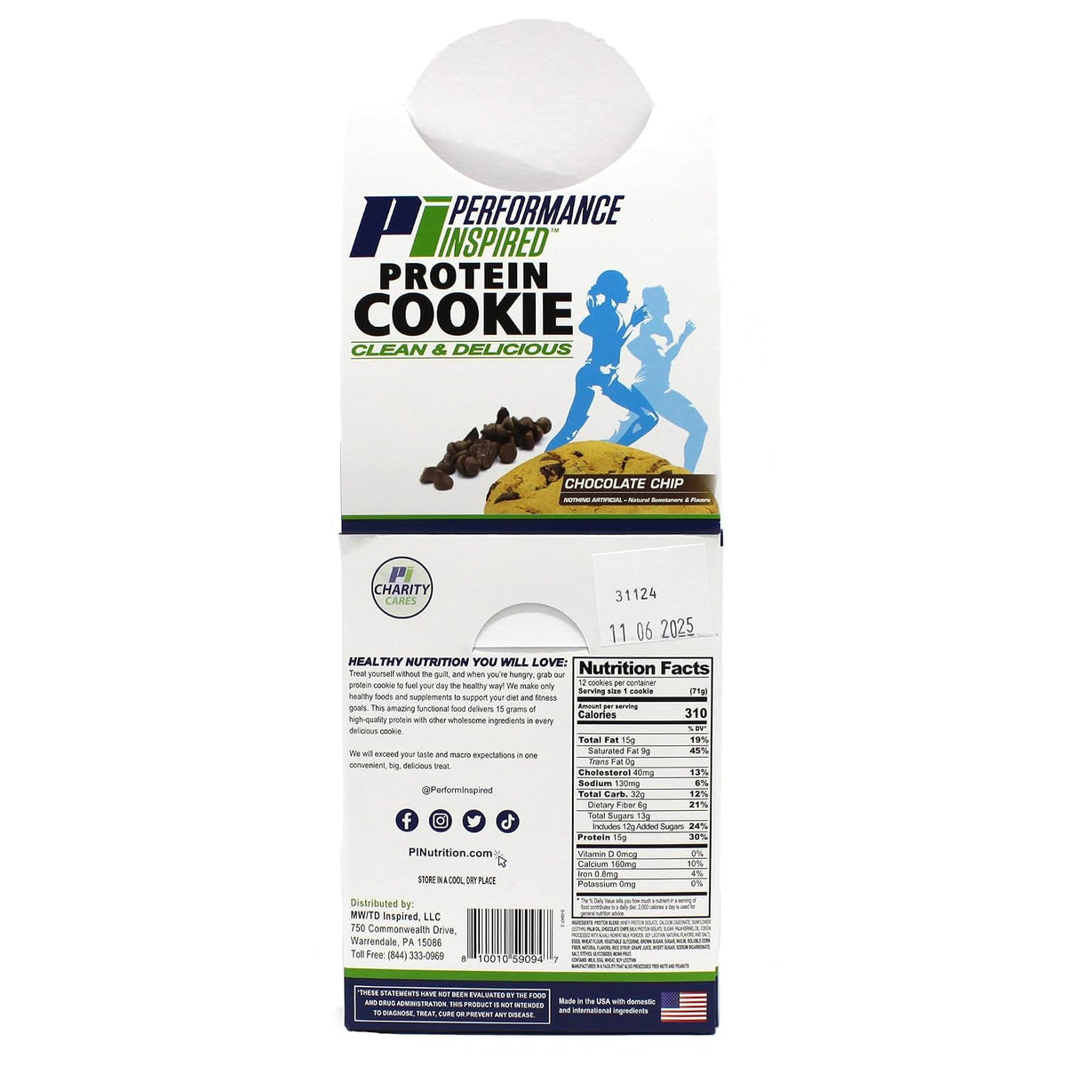 Performance Inspired Protein Cookie Chocolate Chip