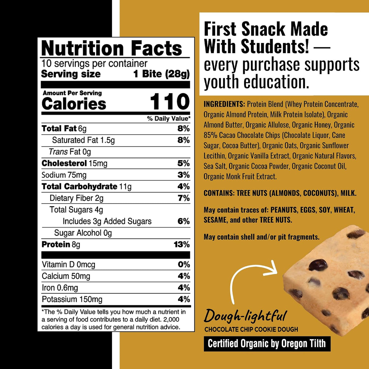 FUEL 4 EVER Protein Bites Chocolate Chip Cookie Dough