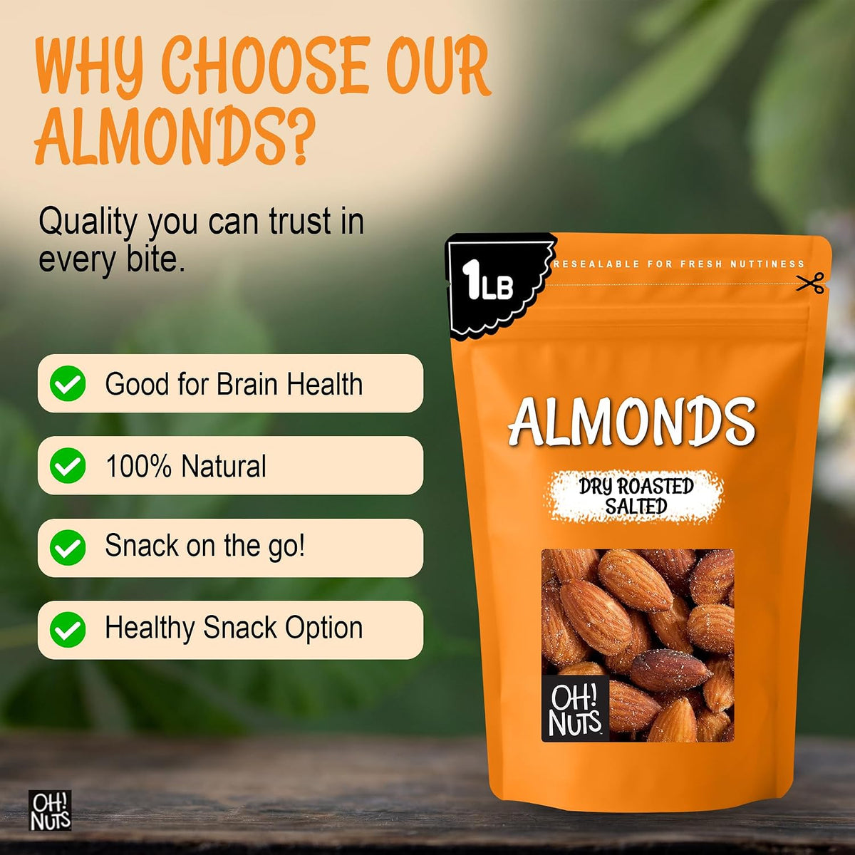 Oh! Nuts Dry Roasted Salted Almonds