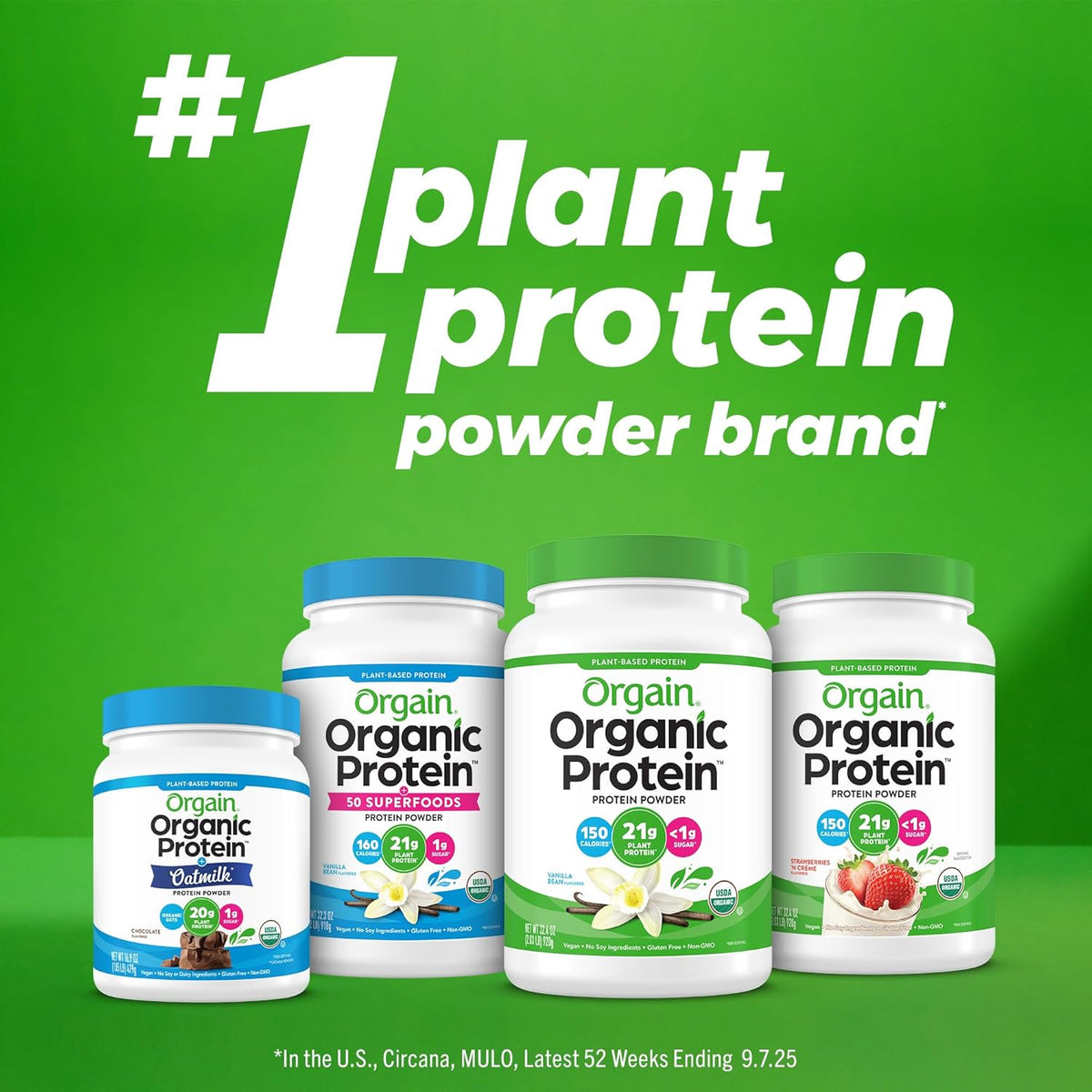 Orgain Organic Vegan Protein Powder Vanilla Bean